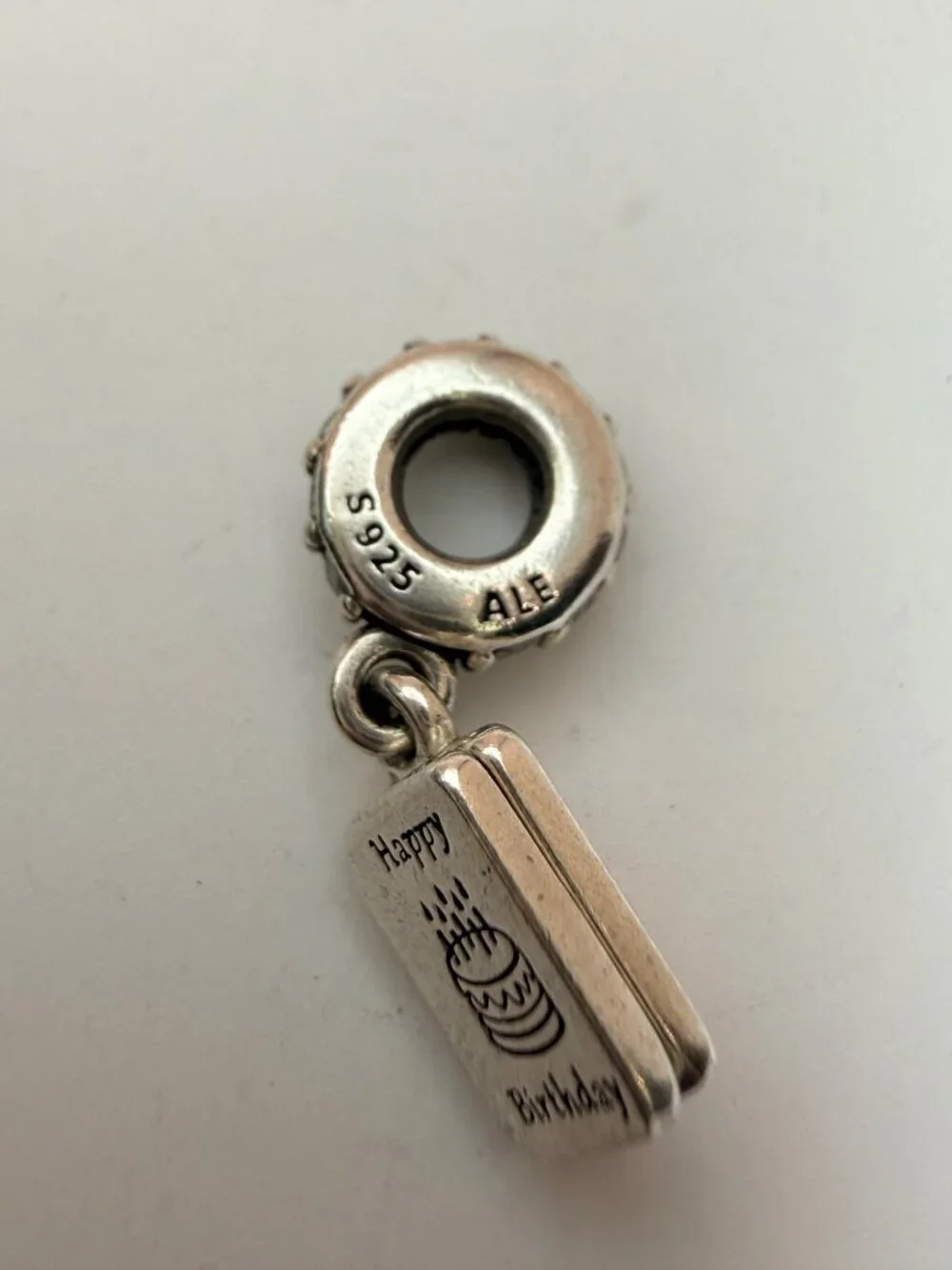 Pandora 791723CZ Retired Happy Birthday Card Dangle Charm S925 ALE